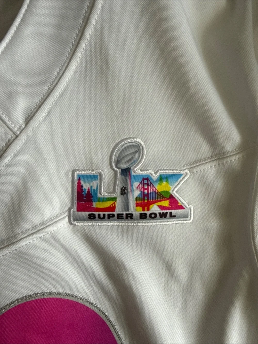 Men’s Nike NFL 2026 Super Bowl LX #60 Vapor Lmtd White Jersey Sz L - NWT RARE
